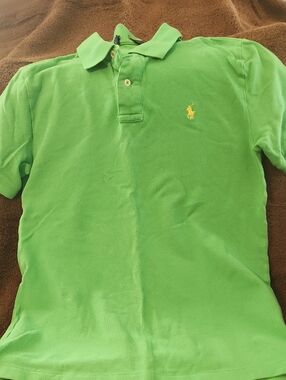 Ralph Lauren Bright Green Polo with Yellow Pony Embroidery